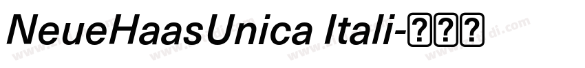 NeueHaasUnica Itali字体转换